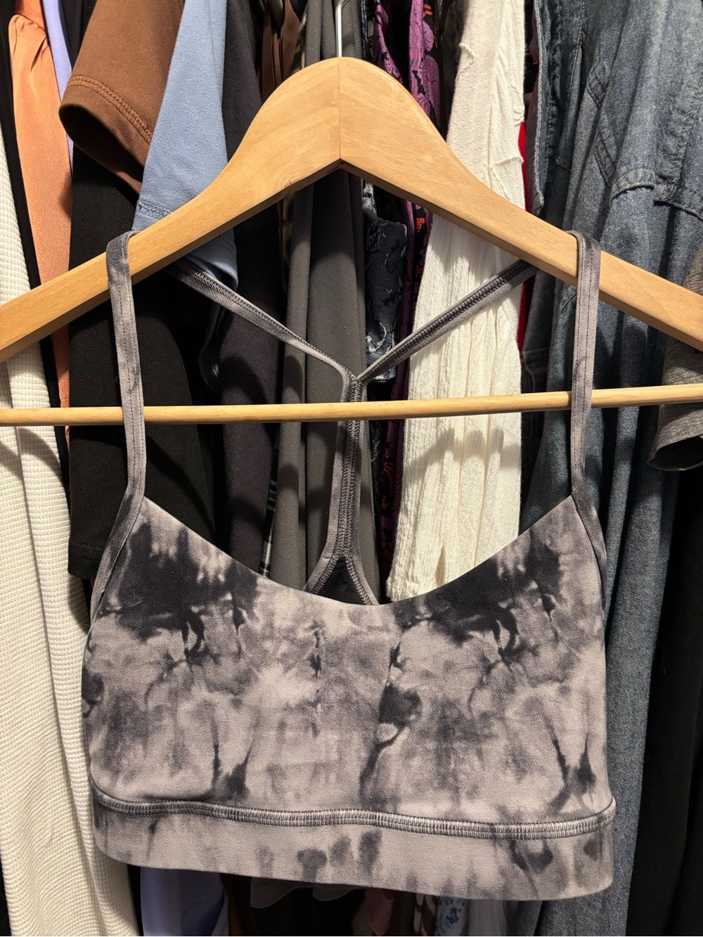Lululemon grey Tie-Dye sports bra